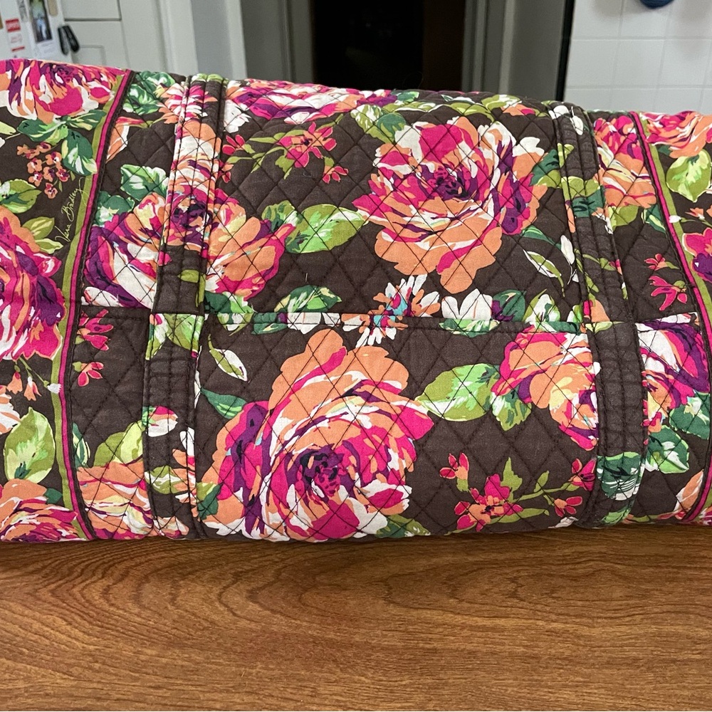 Vera Bradley Carryon Tote- Brown and Pink